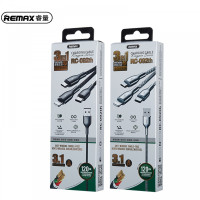 REMAX RC-092TH 3.1A KINGPIN SERIES 3IN1 CHARGING CABLE